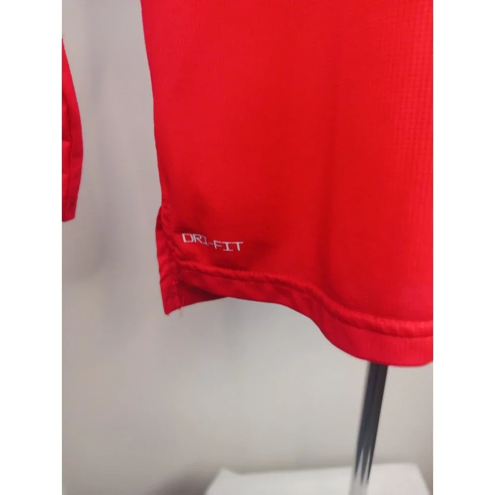 Nike Kids Logo  Red Long Sleeve Dri-fit  Shirt Sz. Small